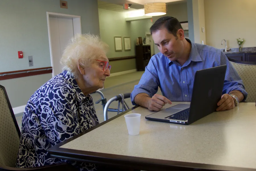 Todd Cohn recording a relative's memories
